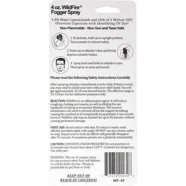 Wildfire 1.4% MC 4 Oz Pepper Spray Fogger
